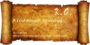 Kirchknopf Orsolya névjegykártya