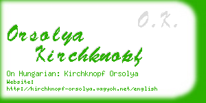 orsolya kirchknopf business card